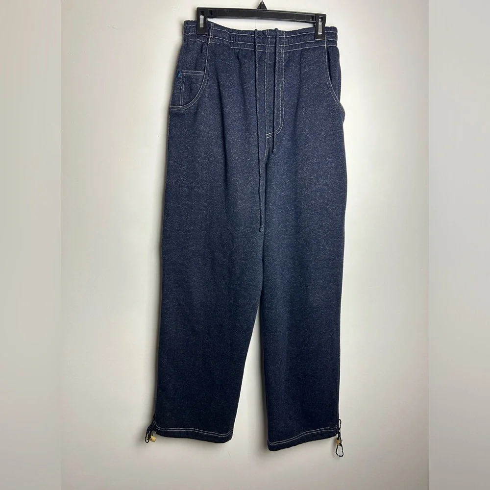Vibes Sport Set Sweatshirt Pants Hoodie  Fleece Comfy Cyber Street Skate blue  L